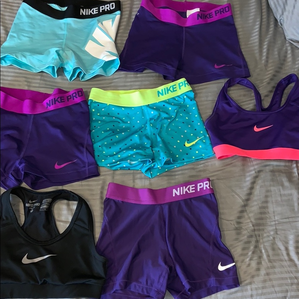 NIKE PROS & BRAS SIZE YM XS AND S